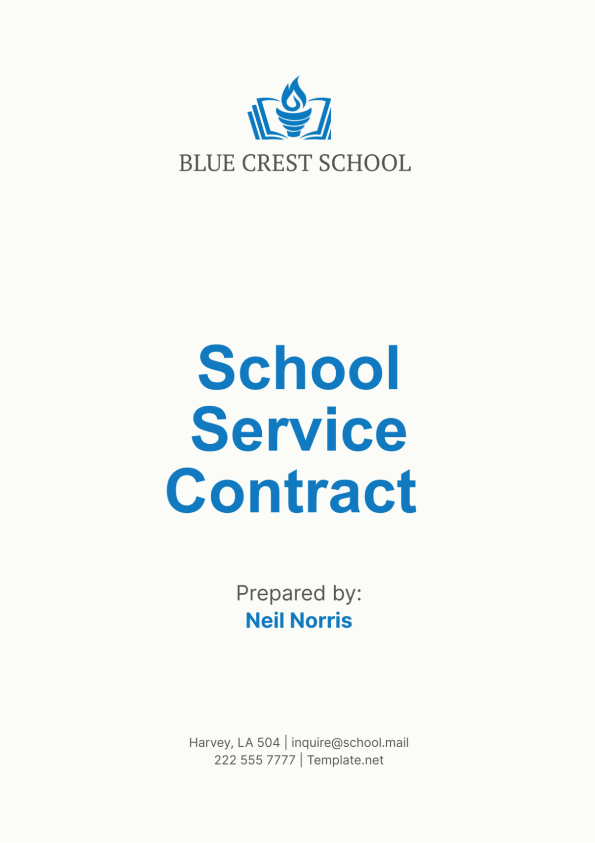 School Service Contract Template - Edit Online & Download