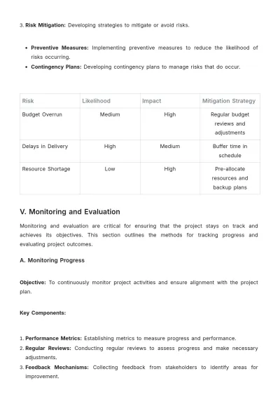 Free School Project Strategy Template to Edit Online