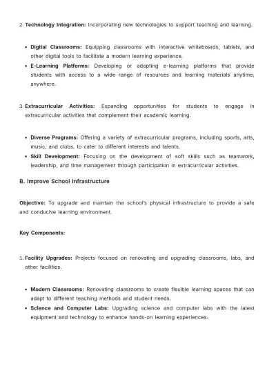 Free School Project Strategy Template to Edit Online