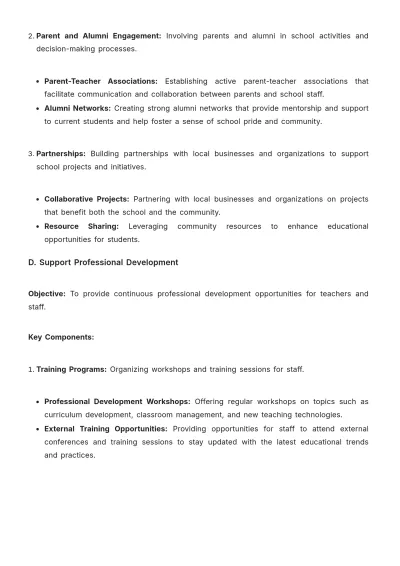 Free School Project Strategy Template to Edit Online