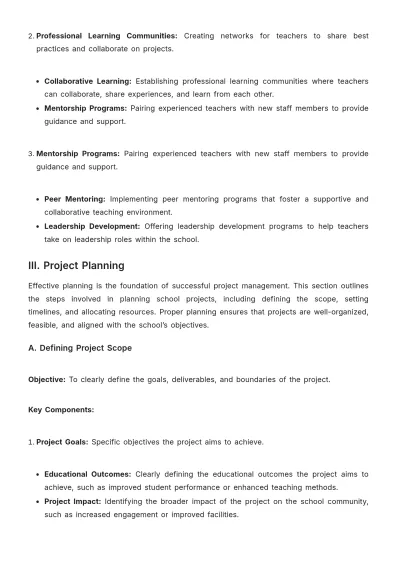 Free School Project Strategy Template to Edit Online
