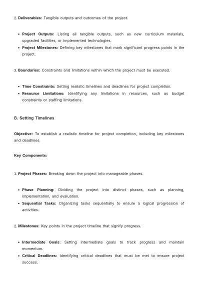 Free School Project Strategy Template to Edit Online