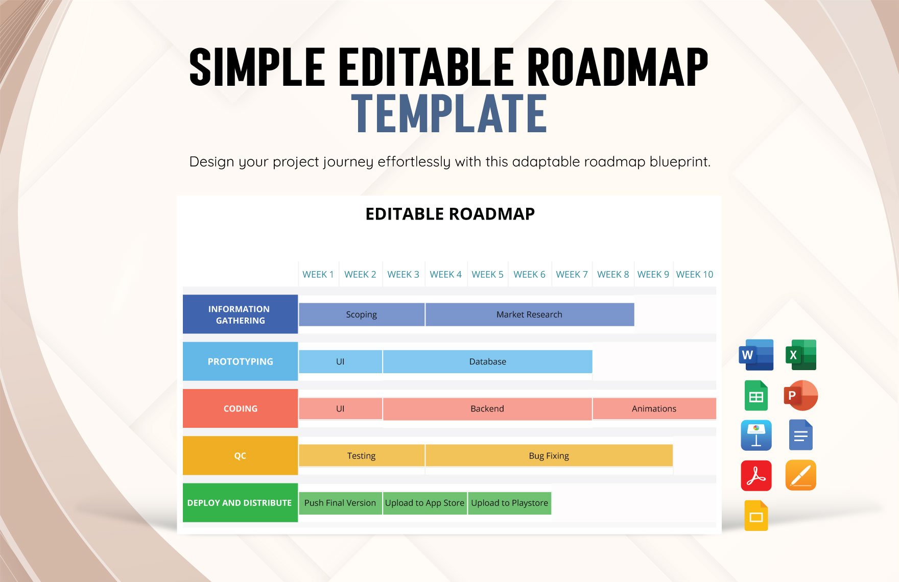 Free Simple Editable RoadMap Template in Word, Google Docs, Excel, PDF, Google Sheets, Apple Pages, PowerPoint, Google Slides, Apple Keynote