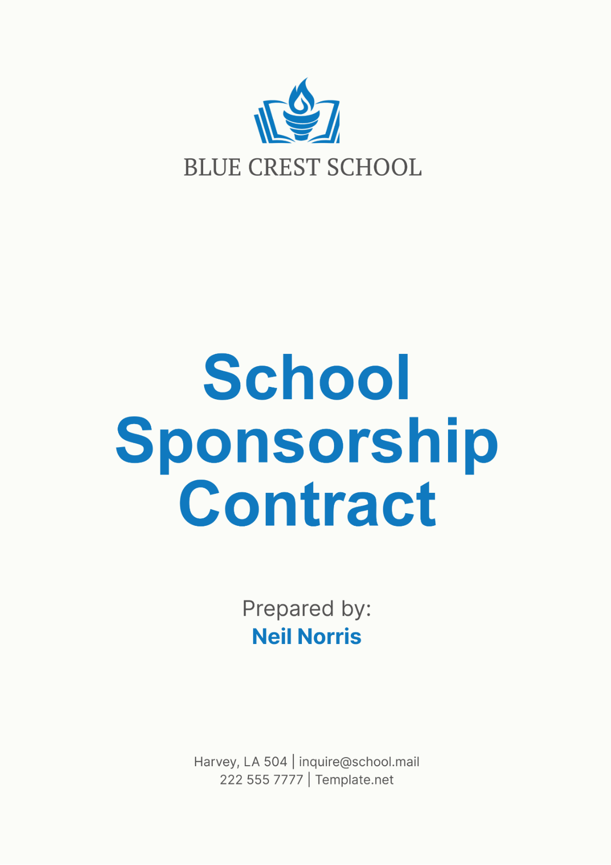 School Sponsorship Contract Template - Edit Online & Download