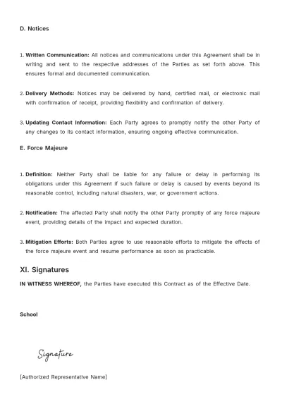 Free School Sponsorship Contract Template to Edit Online