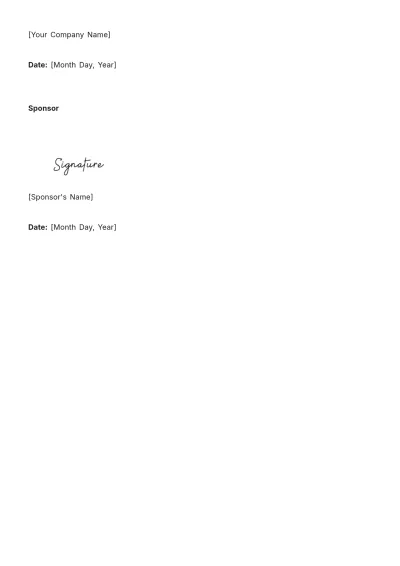 Free School Sponsorship Contract Template to Edit Online