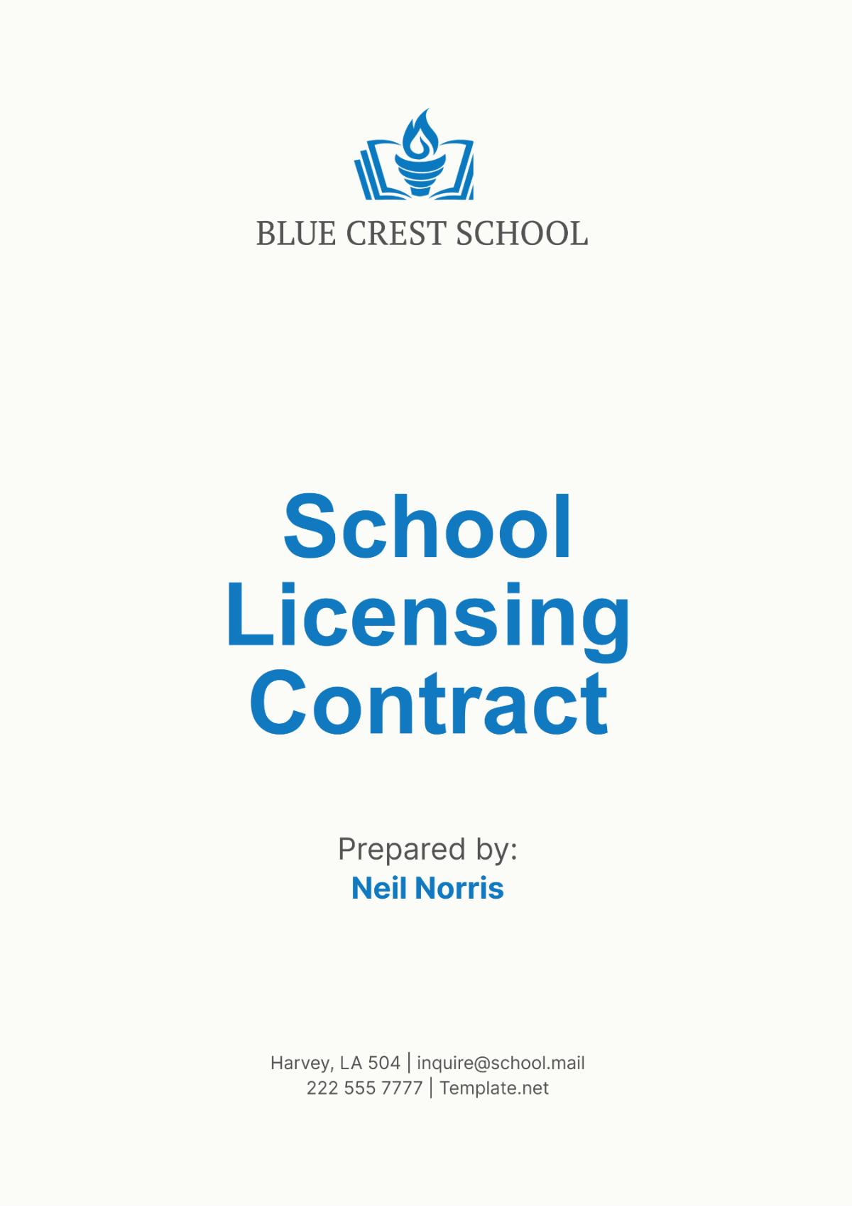 School Licensing Contract Template - Edit Online & Download