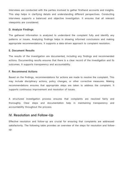 Free School Complaint Handling Procedure Template to Edit Online