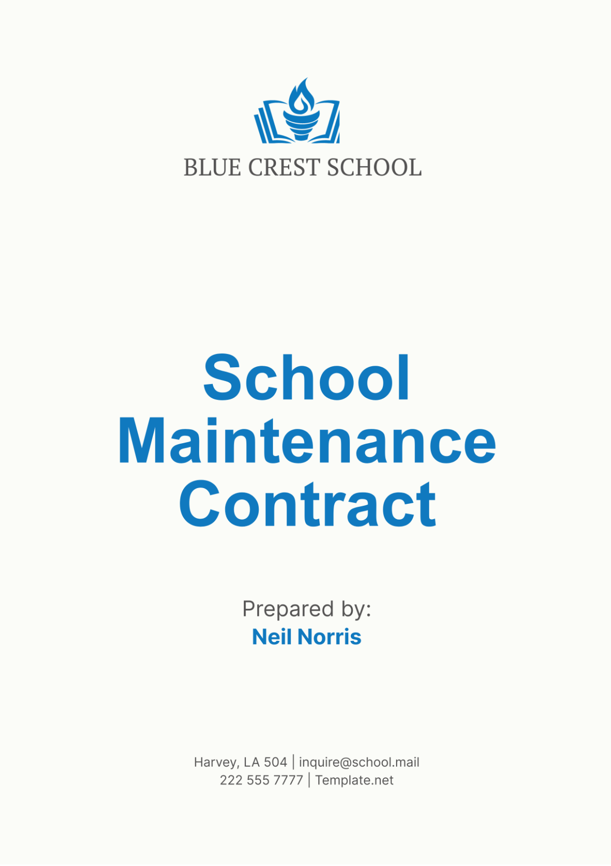 School Maintenance Contract Template - Edit Online & Download