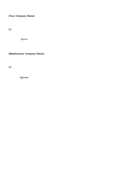 Free School Maintenance Contract Template to Edit Online
