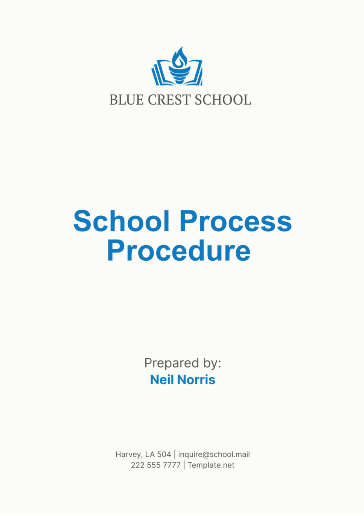 School Process Procedure Template - Edit Online & Download