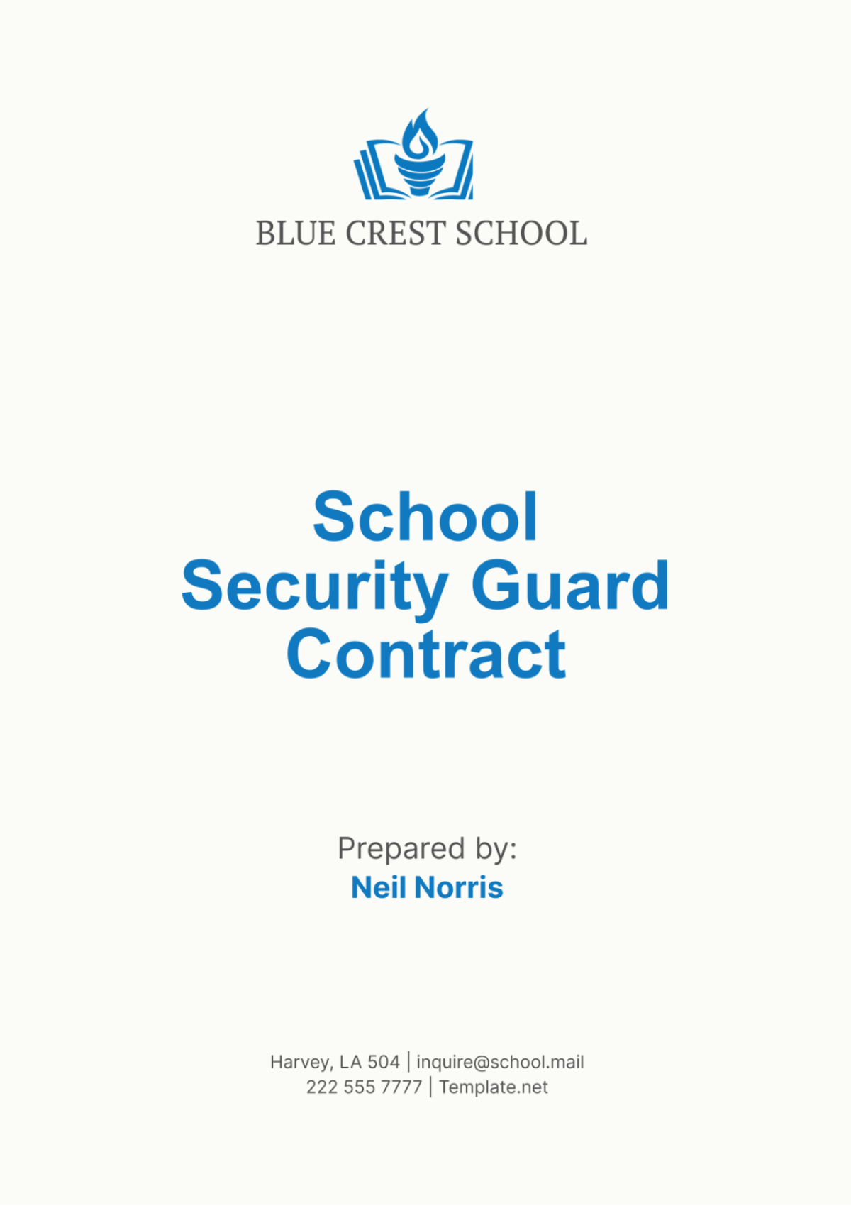 School Security Guard Contract Template - Edit Online & Download