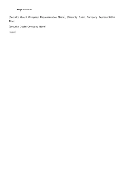 Free School Security Guard Contract Template to Edit Online