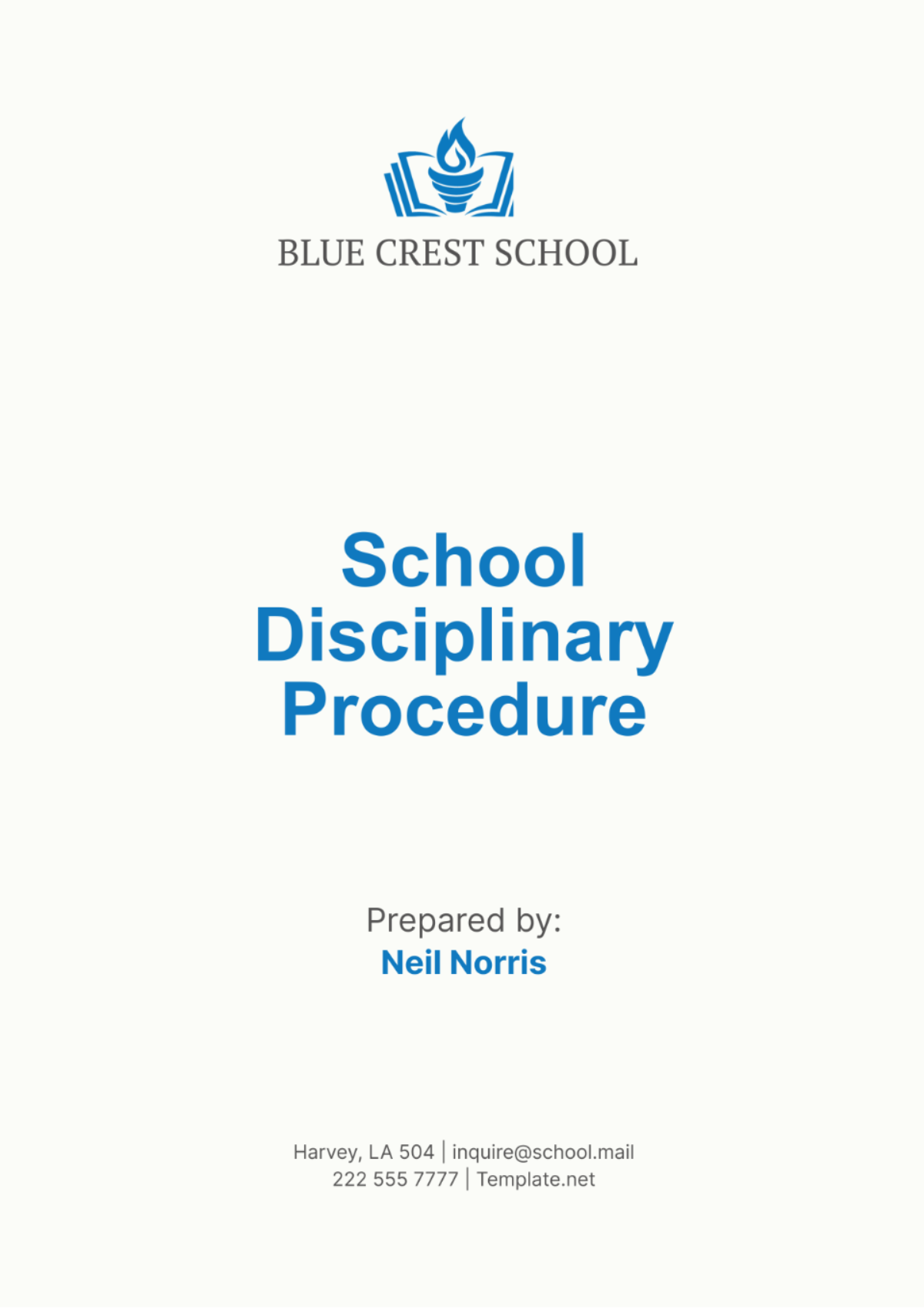 School Disciplinary Procedure Template - Edit Online & Download