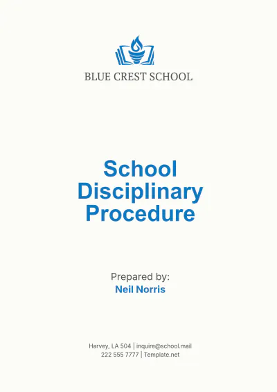 Free School Disciplinary Procedure Template to Edit Online