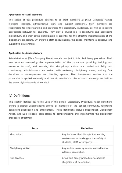 Free School Disciplinary Procedure Template to Edit Online