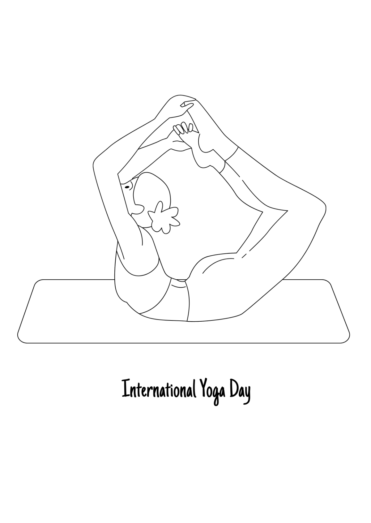 International Yoga Day Drawing
