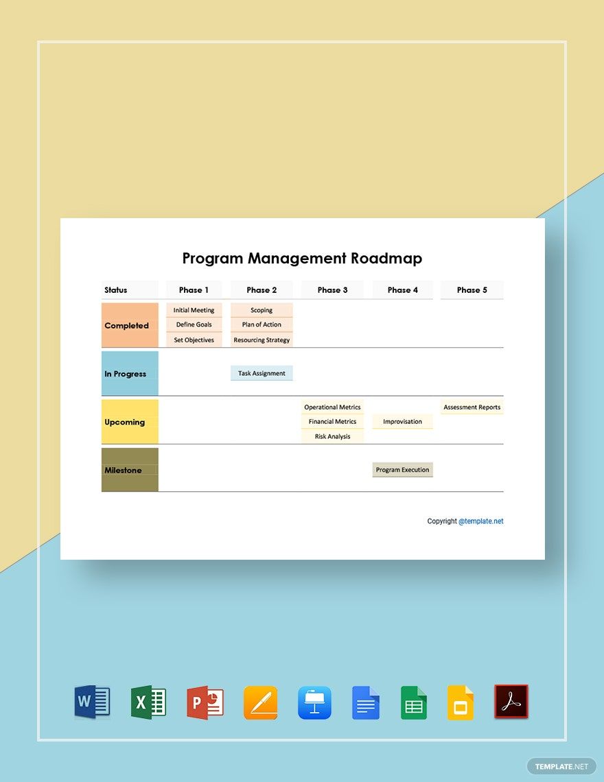 Program Management Roadmap Template