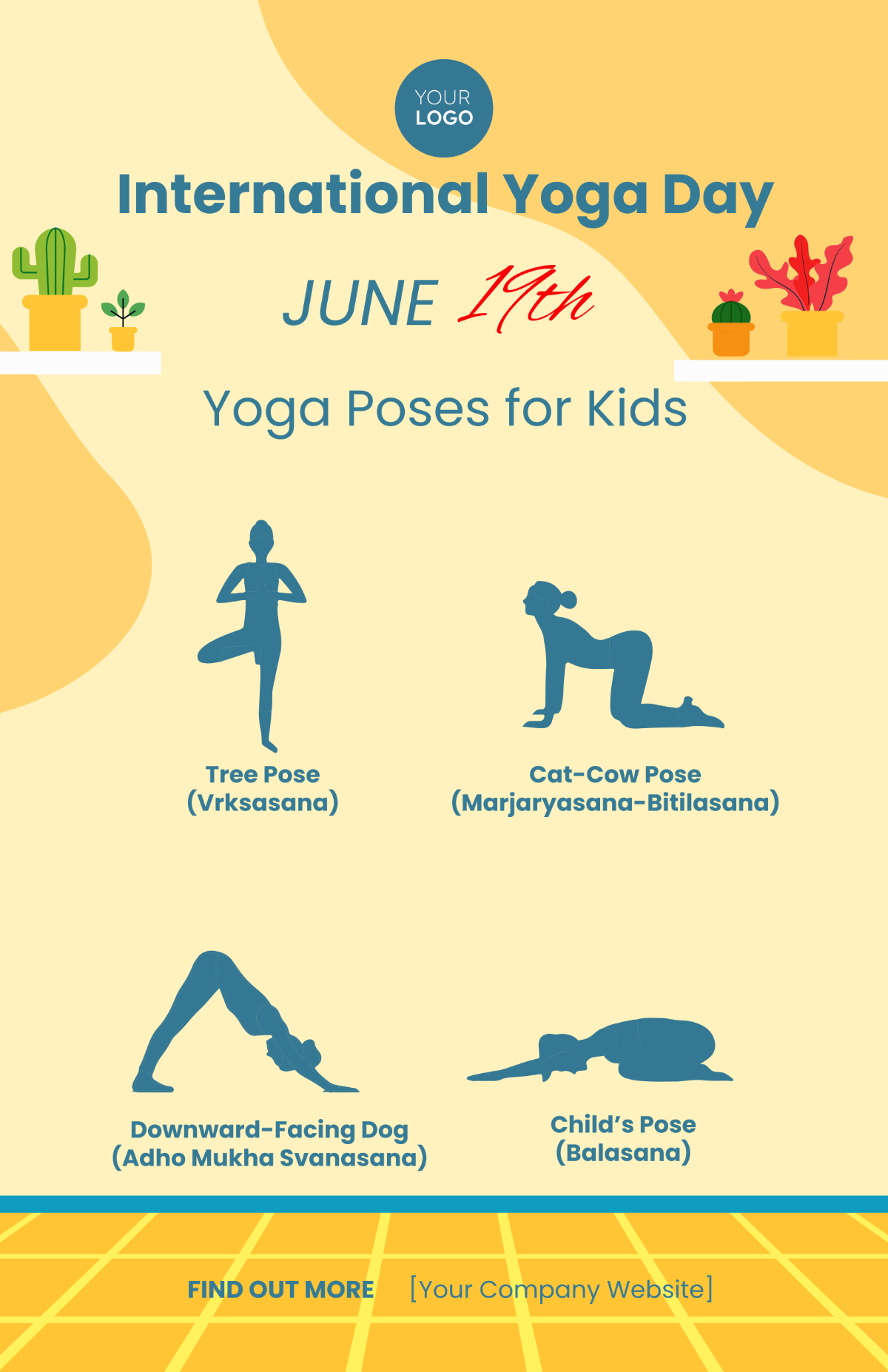 International Yoga Day Kids Poster