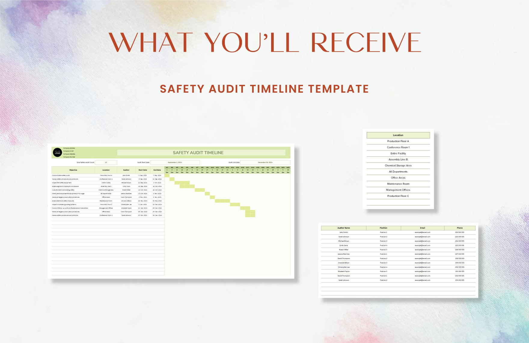 Safety Audit Timeline Template