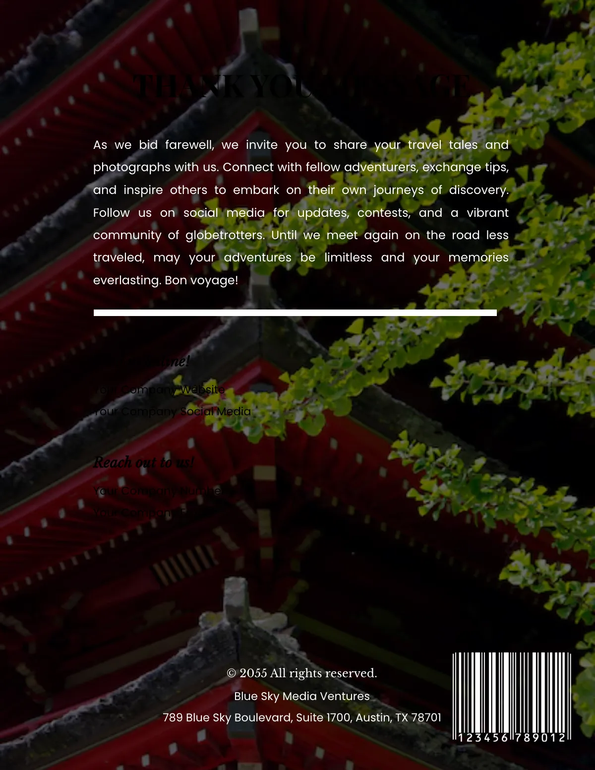 Free Travel Destination Magazine Template to Edit Online
