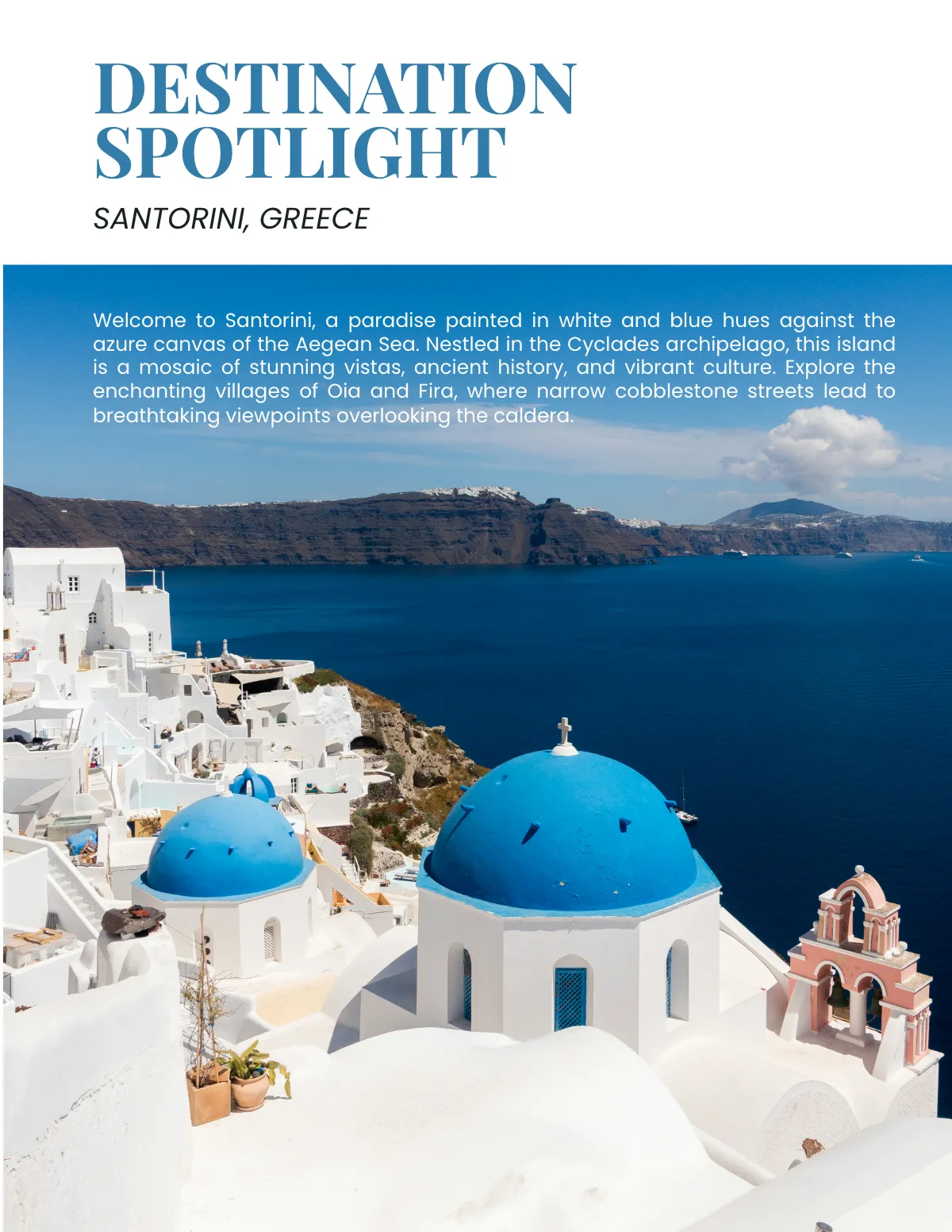 Free Travel Destination Magazine Template to Edit Online