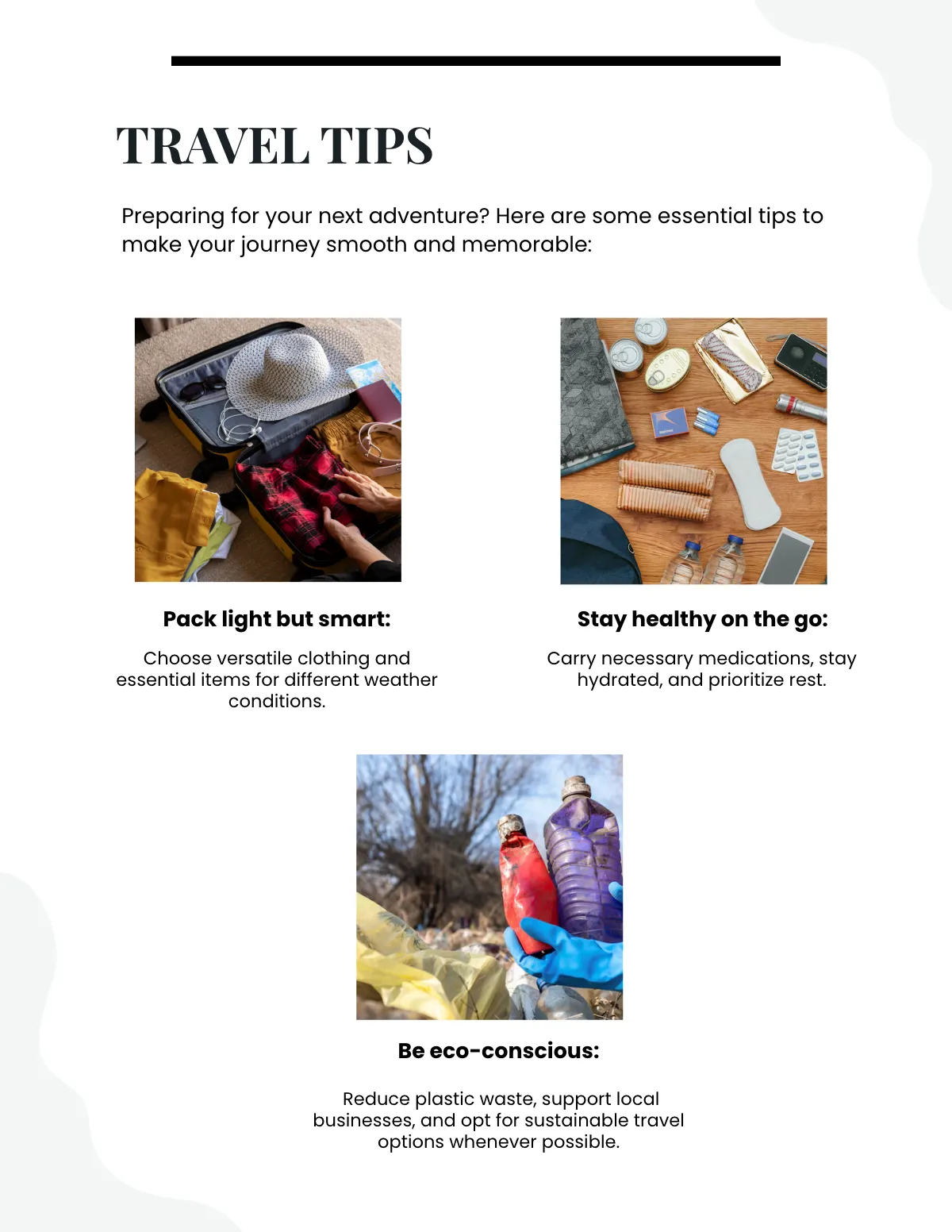 Free Travel Destination Magazine Template to Edit Online