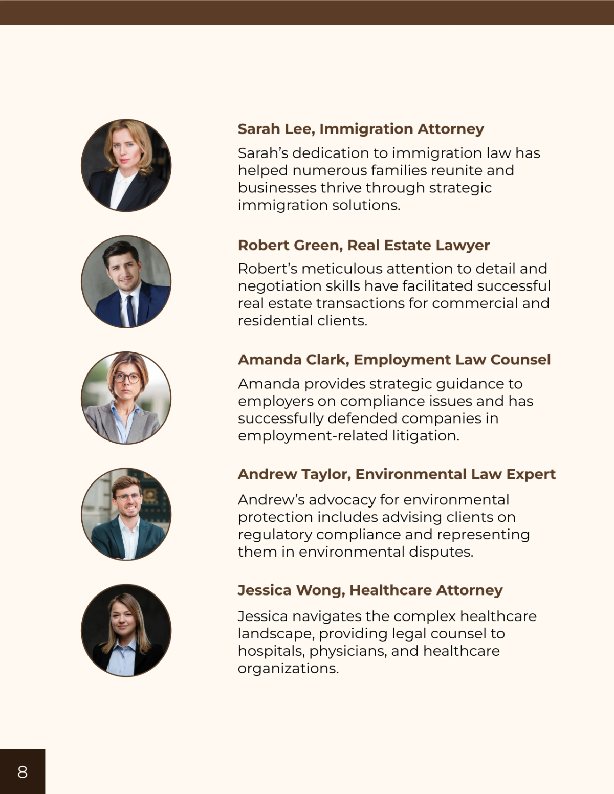 Free Law Firm Business Catalog Template to Edit Online