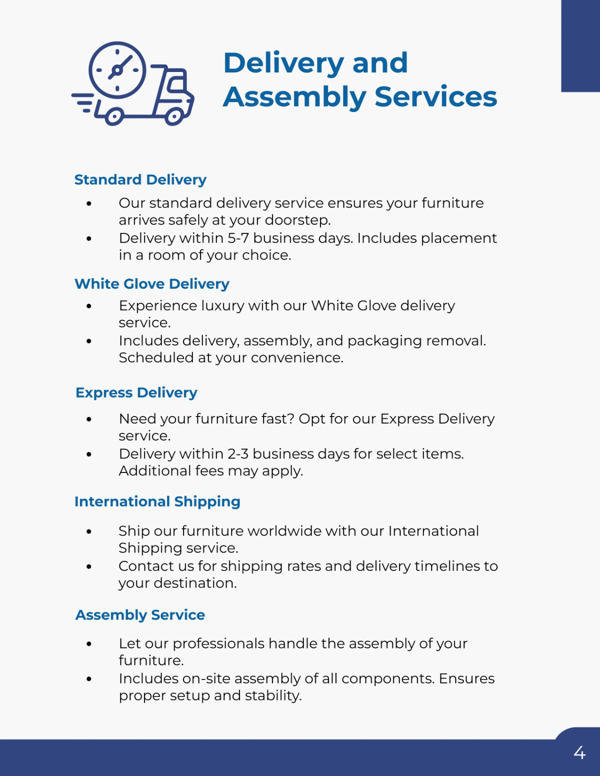 Free Furniture Service Catalog Template to Edit Online Free Furniture Service Catalog Template to Edit Online