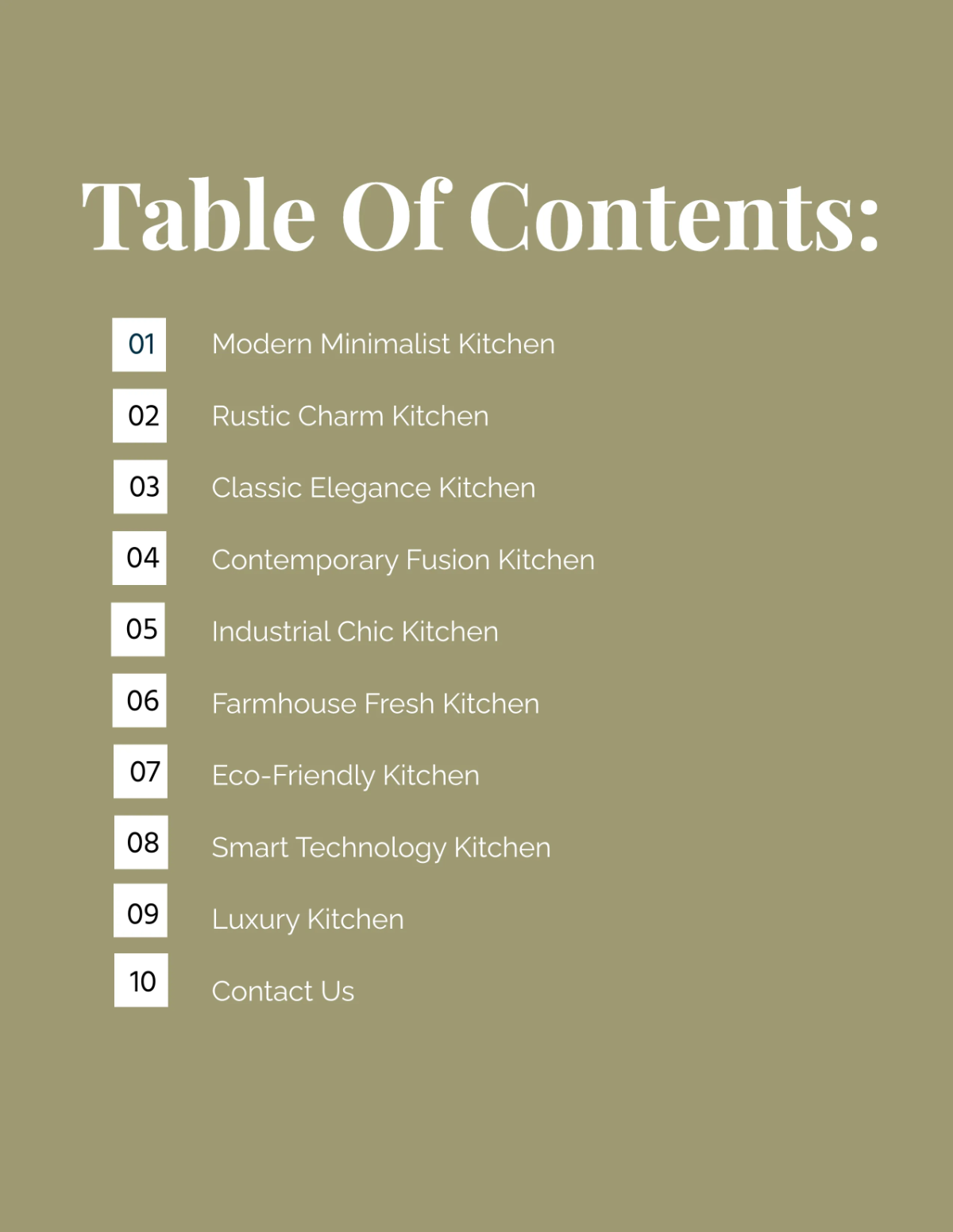 Free Kitchen Catalog Template to Edit Online