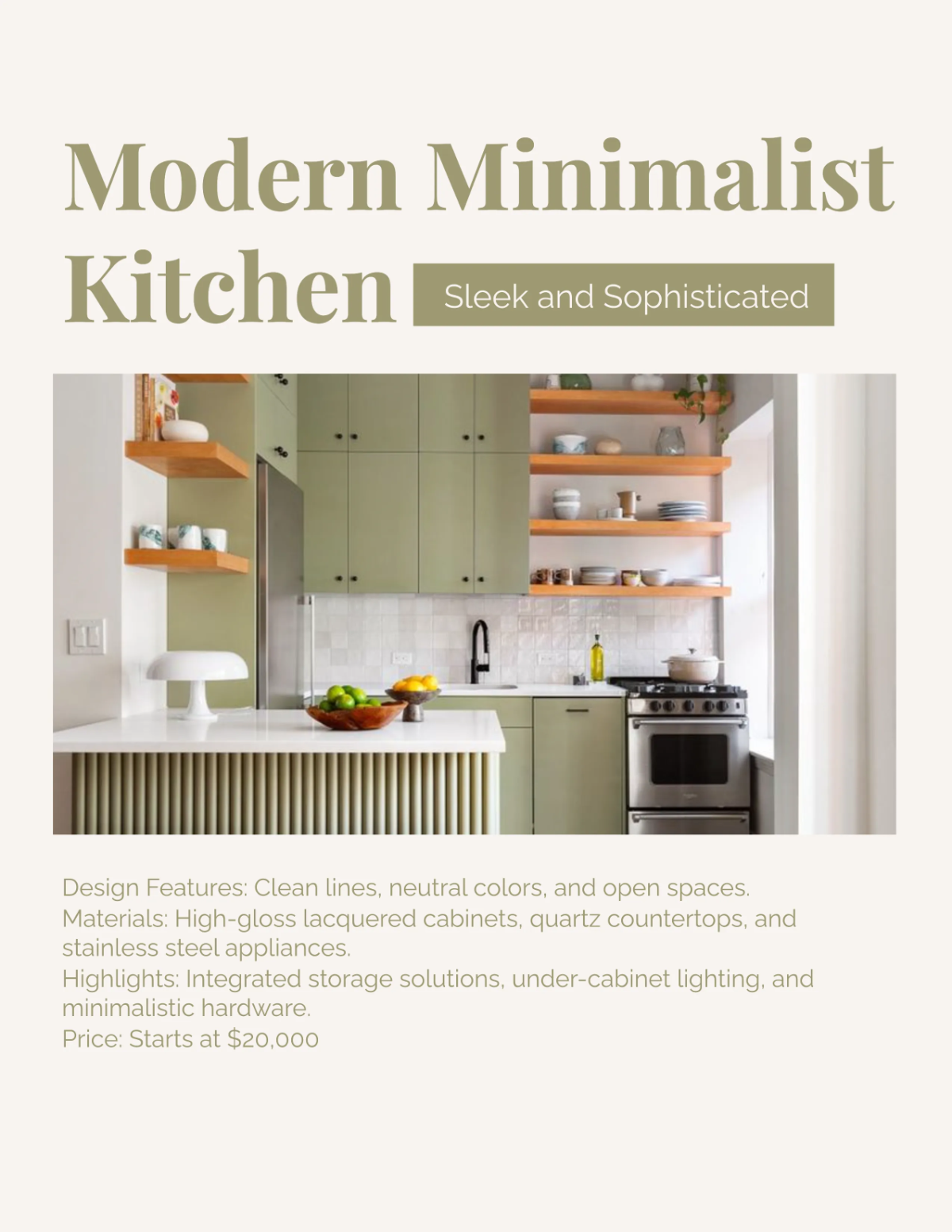Free Kitchen Catalog Template to Edit Online
