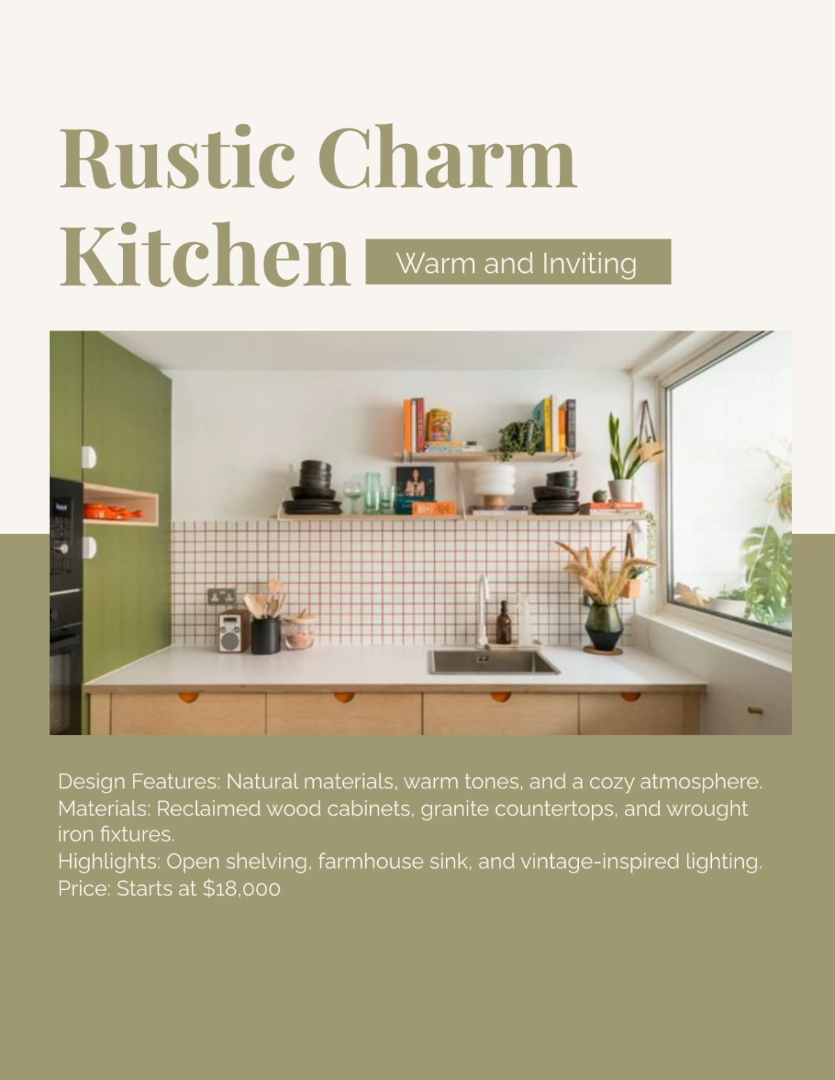 Free Kitchen Catalog Template to Edit Online