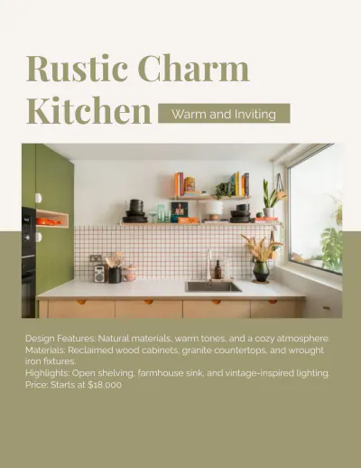 Free Kitchen Catalog Template to Edit Online