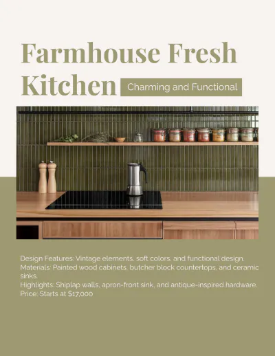 Free Kitchen Catalog Template to Edit Online
