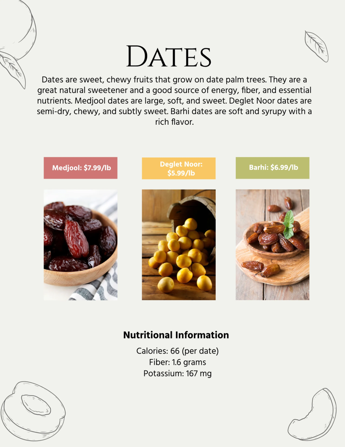 Free Fruits Catalog Template to Edit Online