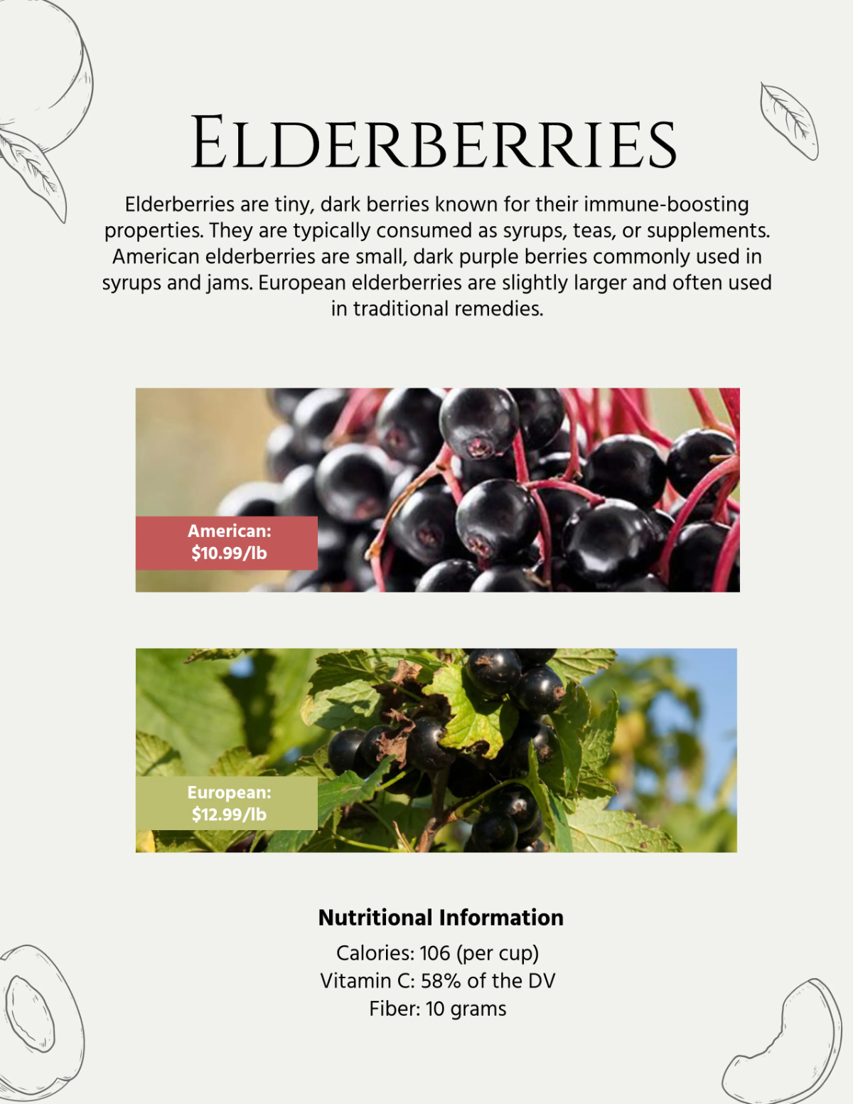 Free Fruits Catalog Template to Edit Online