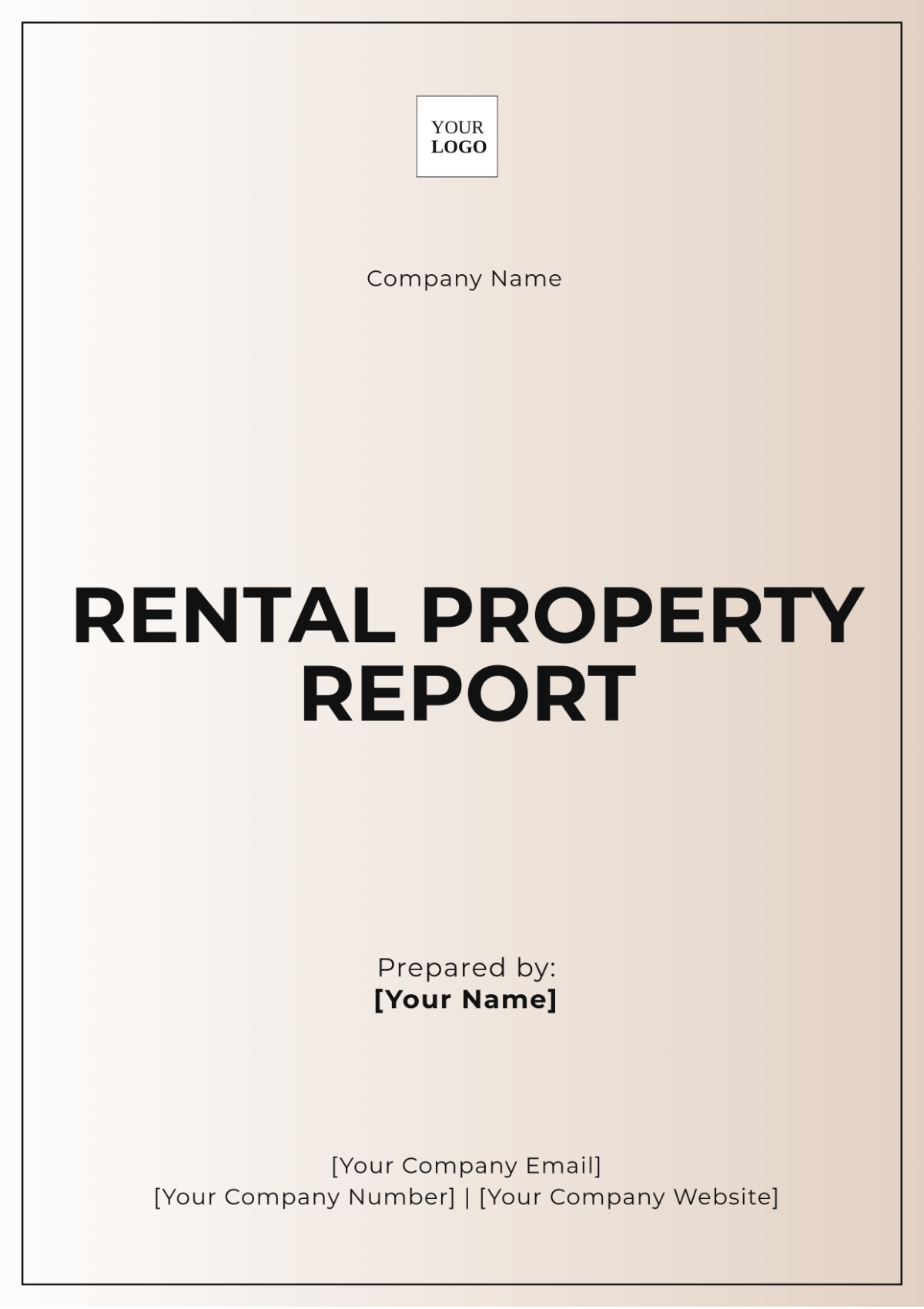 Free Rental Property Report Template - Edit Online & Download ...