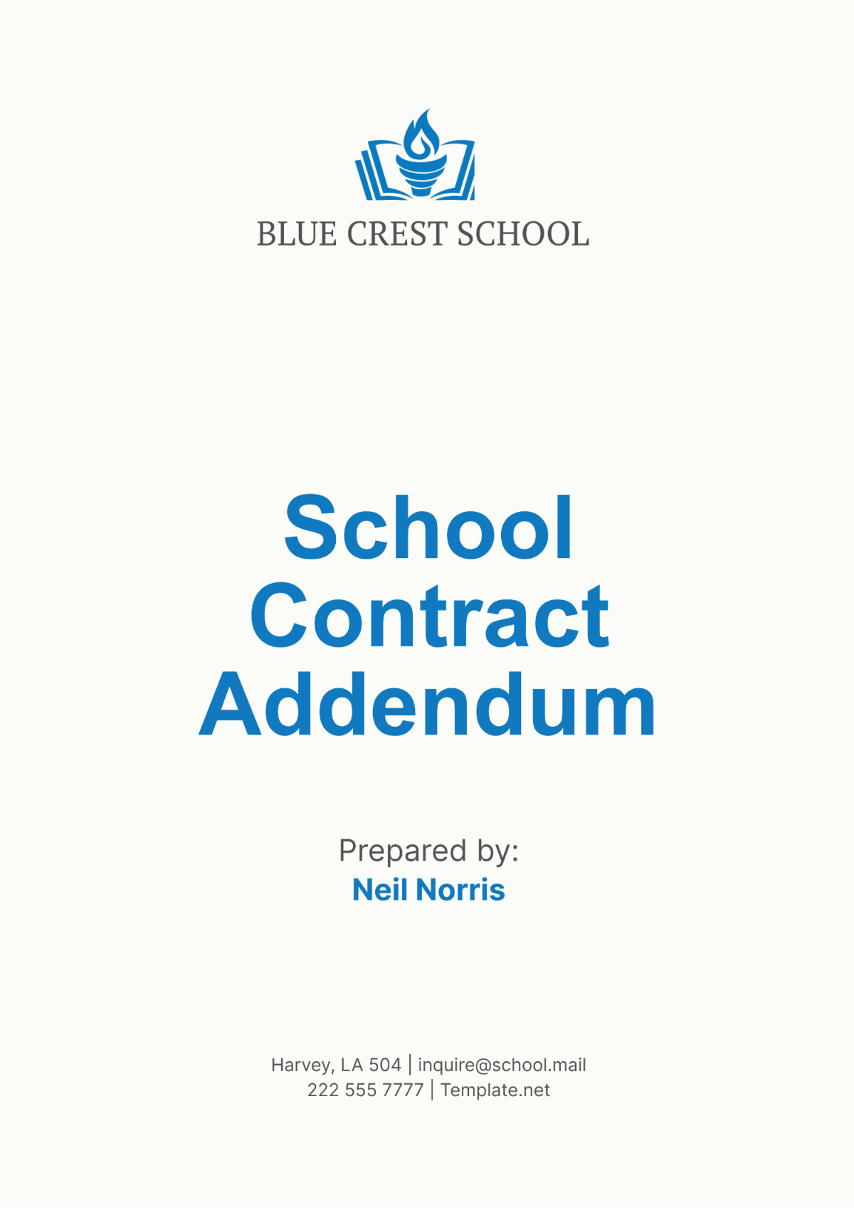 School Contract Addendum Template - Edit Online & Download