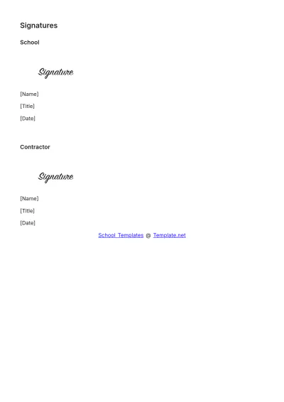 Free School Contract Addendum Template to Edit Online