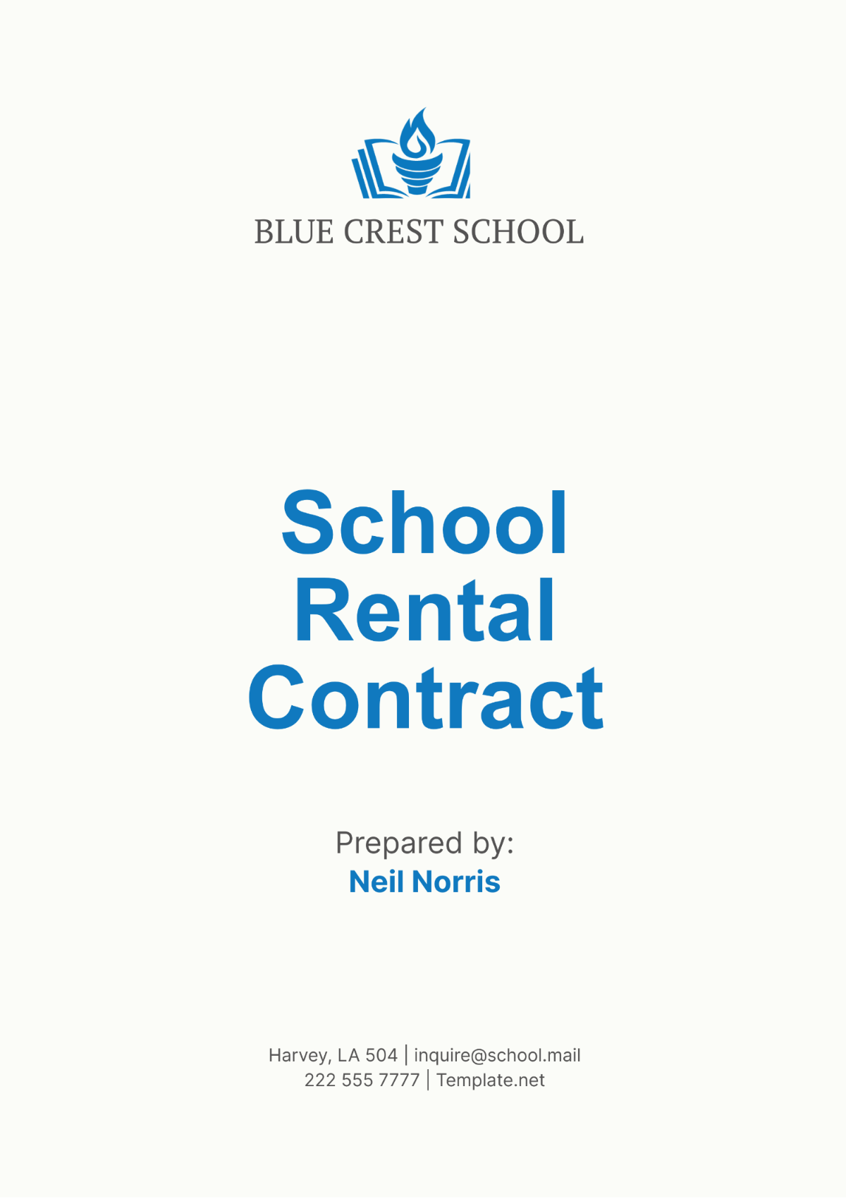 School Rental Contract Template - Edit Online & Download