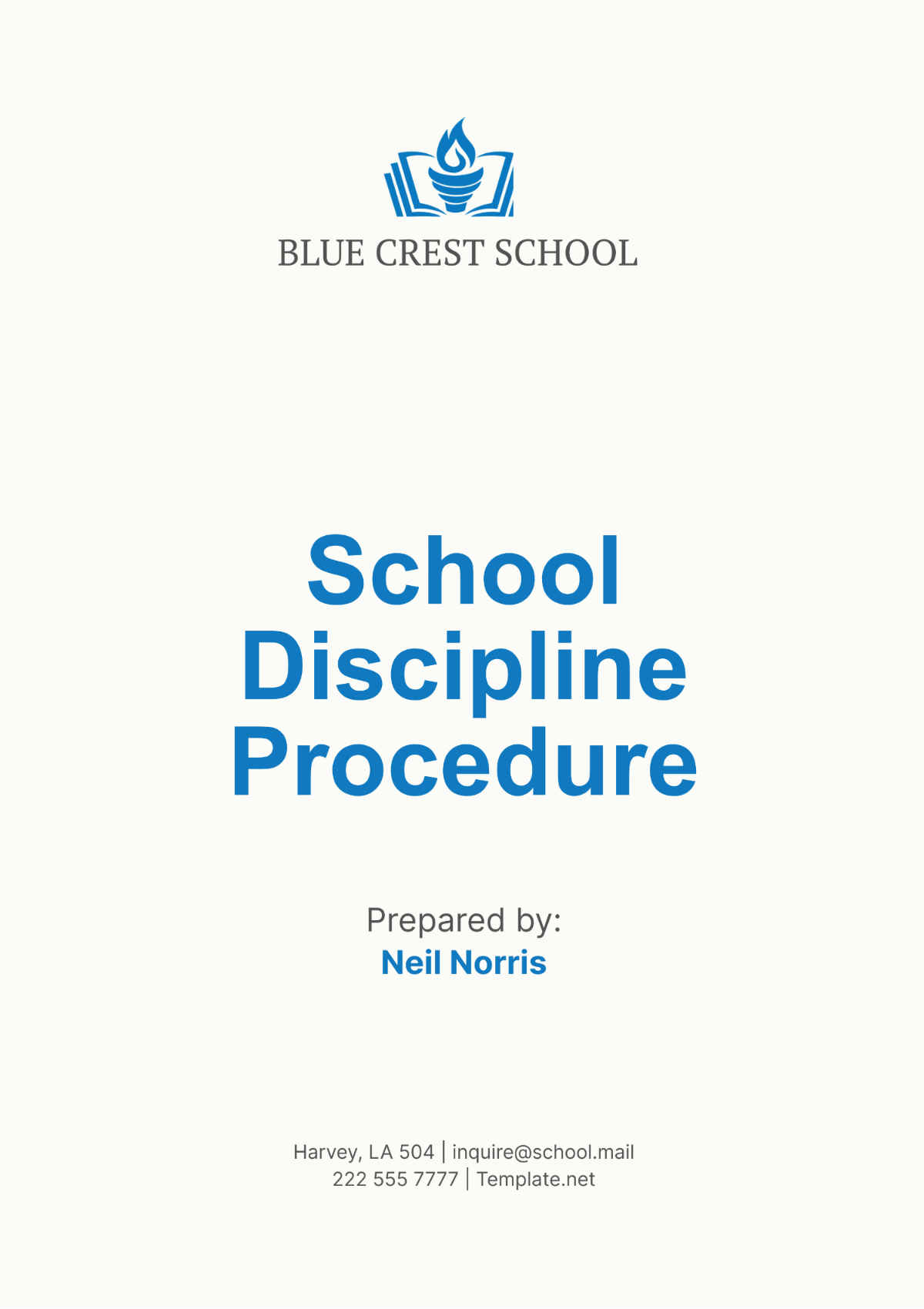 School Discipline Procedure Template - Edit Online & Download