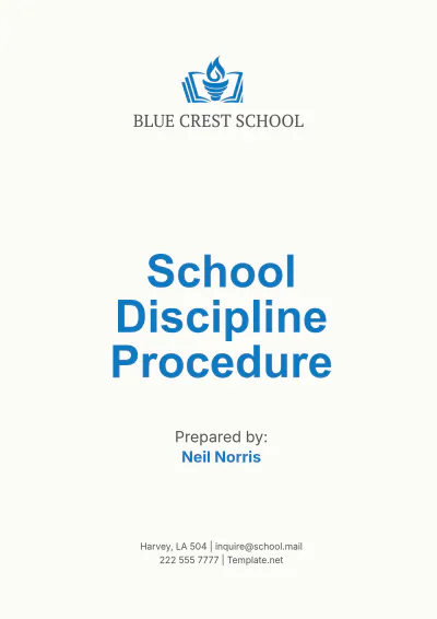 Free School Discipline Procedure Template to Edit Online