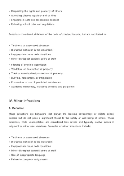Free School Discipline Procedure Template to Edit Online