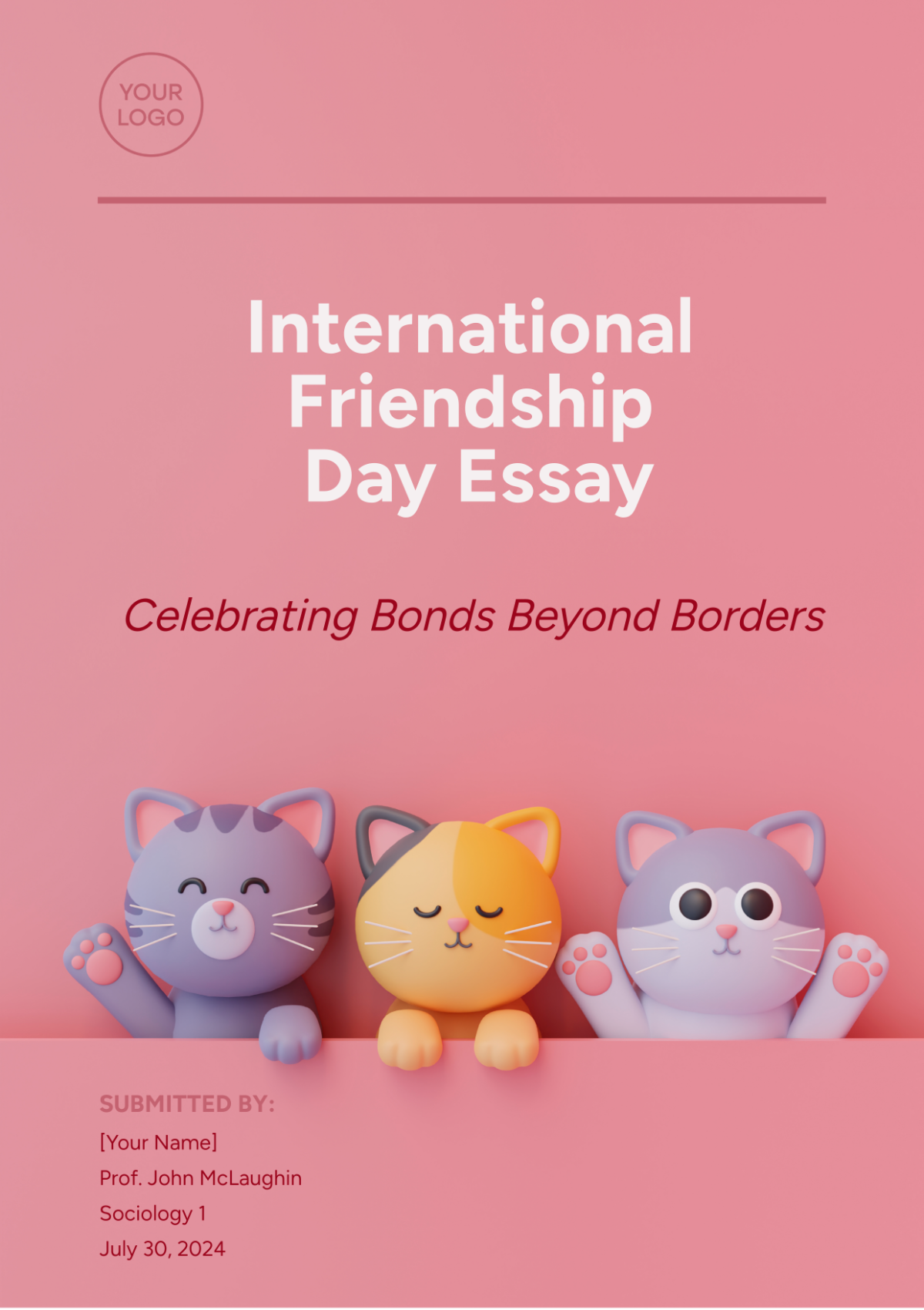 International Friendship Day Essay Template - Edit Online & Download