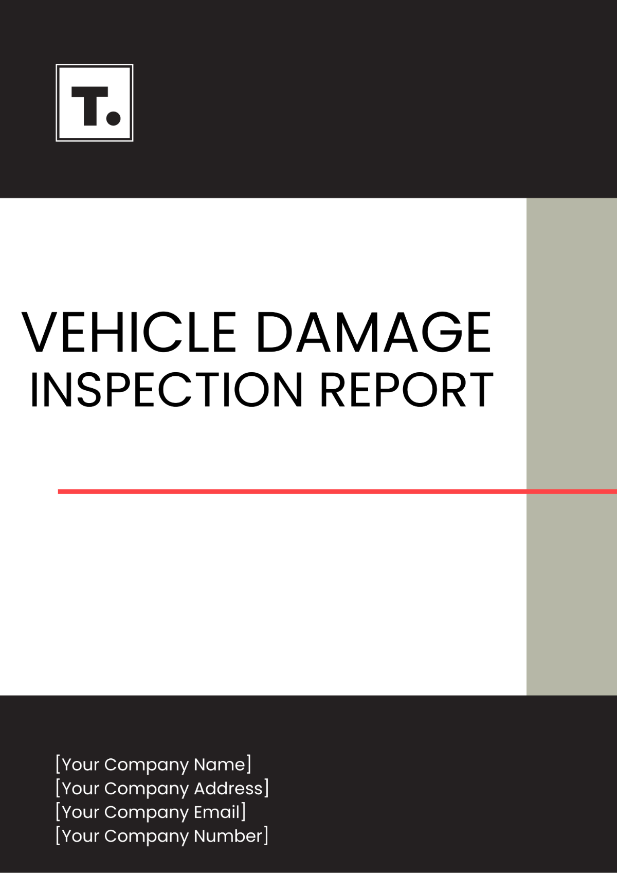 Vehicle Damage Inspection Report Template - Edit Online & Download