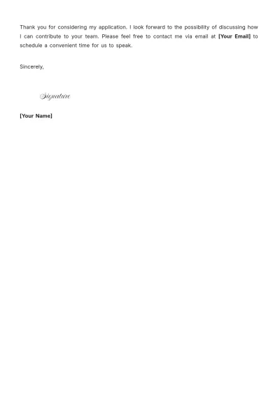 Free Cover Letter For Job to Edit Online
