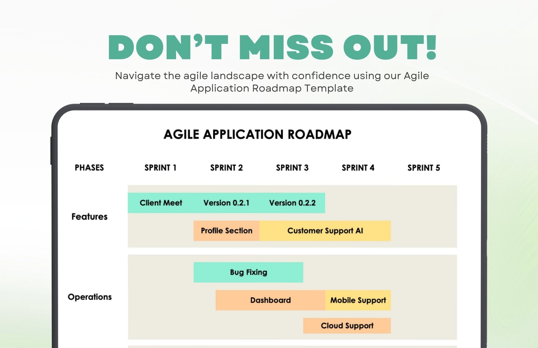 Agile Application Roadmap Template