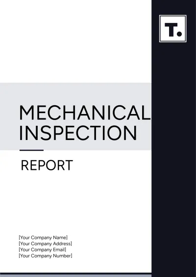 Free Mechanical Inspection Report Template to Edit Online