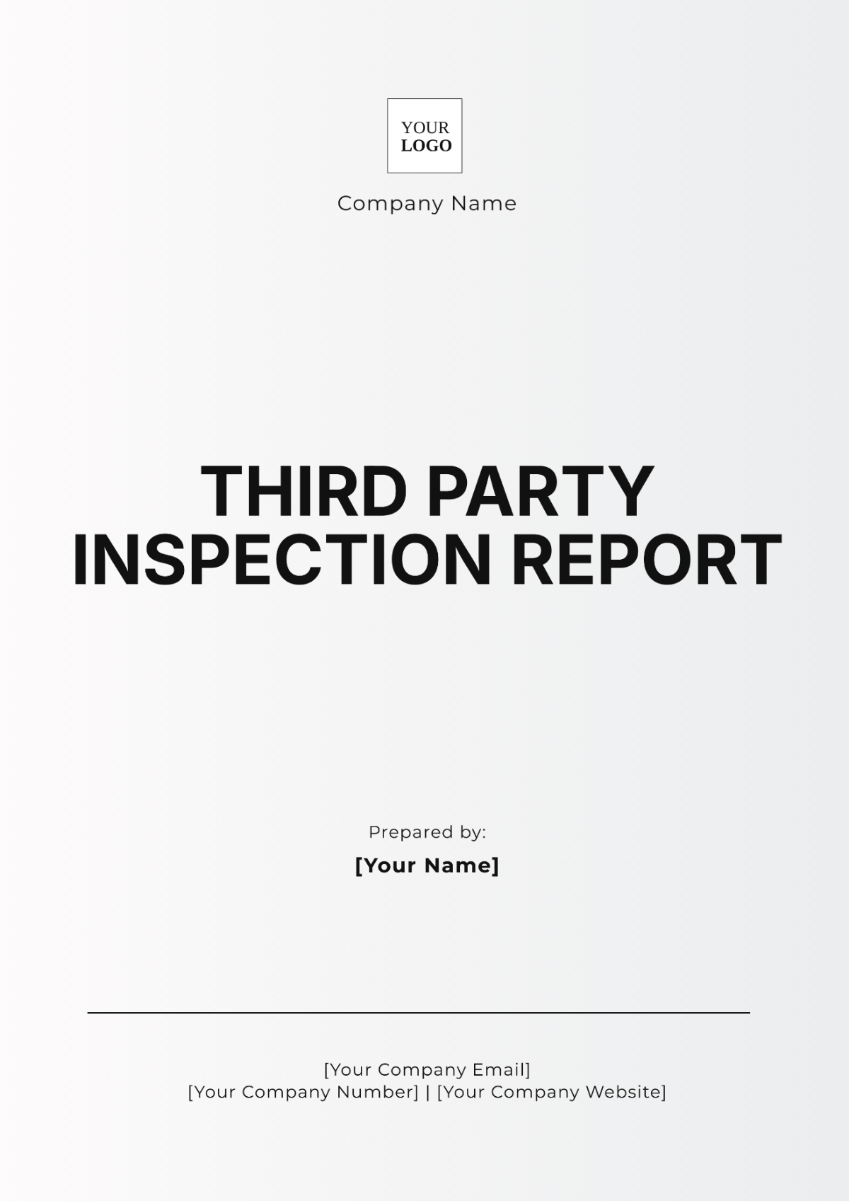 Third Party Inspection Report Template - Edit Online & Download