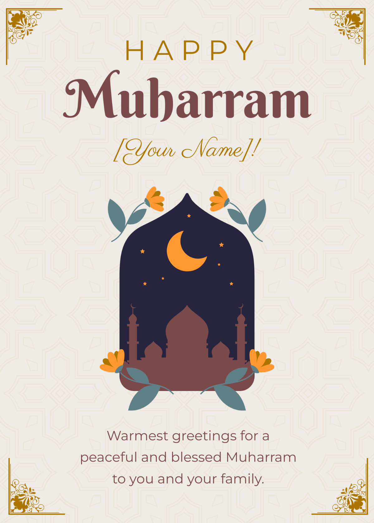 Muharram Greeting Card